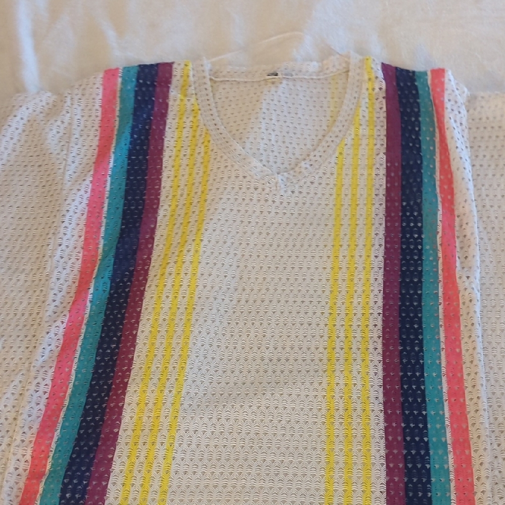 Colorful Striped Swim Cover-up